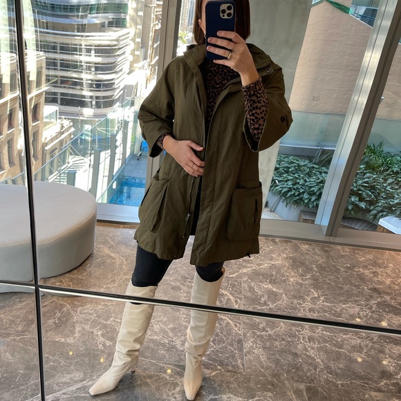 Zara Basic Khaki Parker - Size XS - Picture 9 of 11